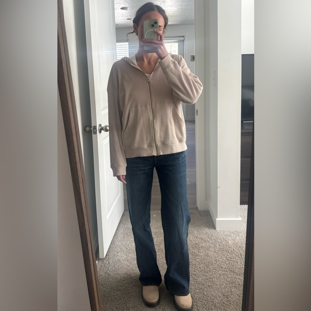 Knitted zip up jacket